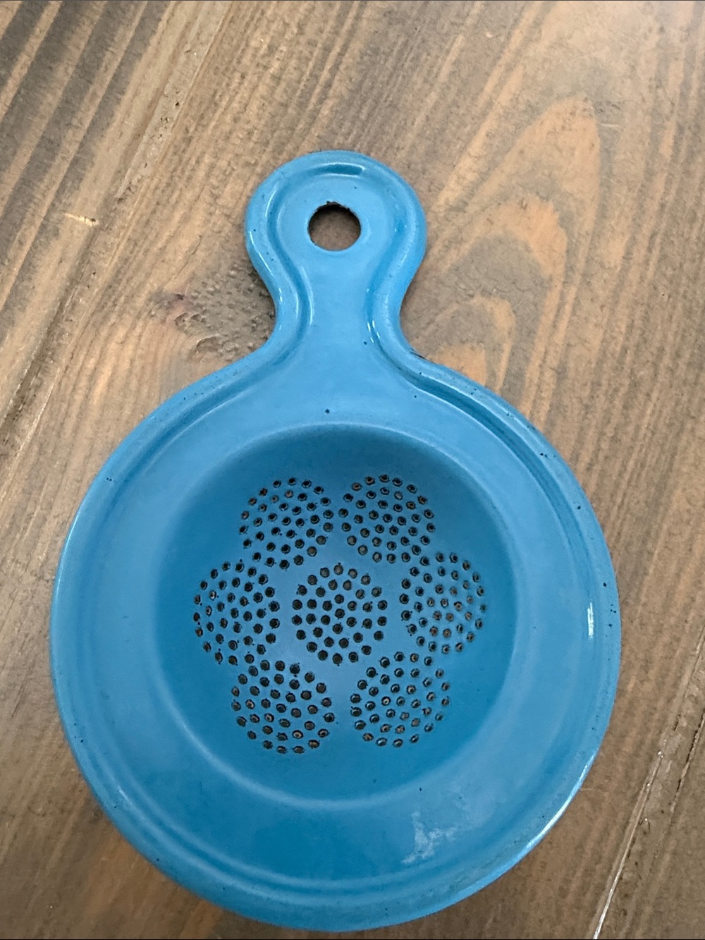 Vintage enamel tea strainer- Danish?